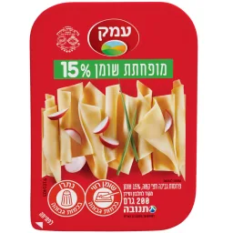 גבינה צהובה 15% פרוס